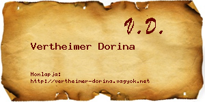 Vertheimer Dorina névjegykártya