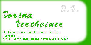 dorina vertheimer business card